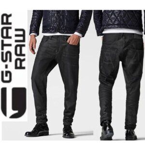 G-Star A Crotch 3D Straight Tapered Jeans Wax Black Size 33